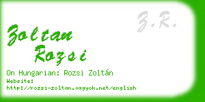 zoltan rozsi business card